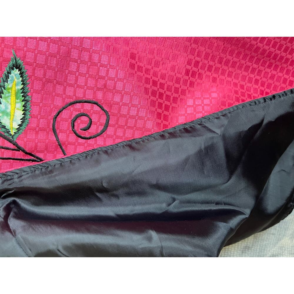 Embroidered Appliquéd Floral Blazer Jacket Womens Pink Art To Wear Statement - Picture 8 of 8